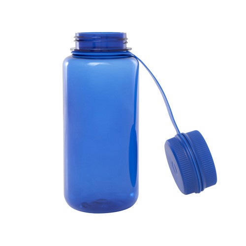 Спортивная бутылка Ryder из переработанного ПЭТ-пластика объемом 900 мл с многофункциональной крышкой, сертифицированная RCS - Ярко-синий