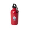 Одностенная бутылка для воды с карабином Oregon, изготовленная из нержавеющей стали, сертифицированной по стандарту RCS, объемом 400 мл - Красный