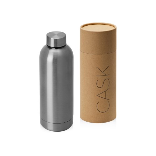 Вакуумная термобутылка "Cask" Waterline, 500 мл, тубус, серебристый глянцевый