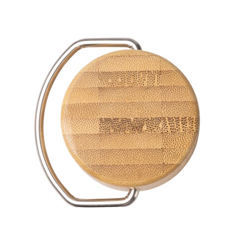 Термобутылка «Нобук» из переработанной нержавеющей стали, с бамбуковой крышкой, красный