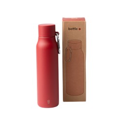 Термобутылка CUBEL/КЬЮБЕЛ с двойными стенками, темно-красный