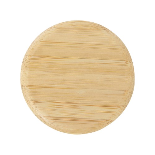 Стеклянная бутылка для воды Porto объемом 500 мл с силиконовой ручкой и бамбуковой крышкой - Brick