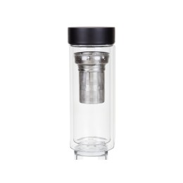 Стеклянная термобутылка "Glassir", 500мл, черный