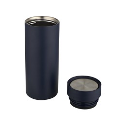 Illuminate бутылка для воды объемом 650 мл из переработанной нержавеющей стали RCS с двойными стенками и набором из 3 крышек - Синий Navy