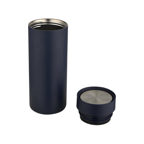 Illuminate бутылка для воды объемом 650 мл из переработанной нержавеющей стали RCS с двойными стенками и набором из 3 крышек - Синий Navy