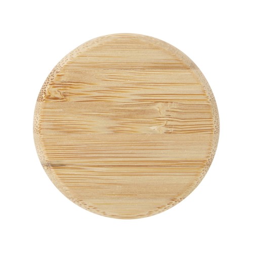 Стеклянная бутылка для воды Porto объемом 500 мл с силиконовой ручкой и бамбуковой крышкой - сплошной черный