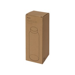 Бутылка для воды "Pure" c чехлом, 420 мл, серый