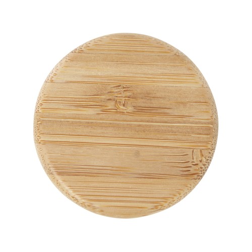 Lume бутылка из матового содово-известкового стекла объемом 500 мл с бамбуковой крышкой - Белый