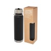 Спортивная бутылка Thor объемом 750 мл с медной обшивкой и вакуумной изоляцией, черный