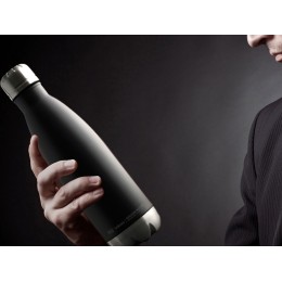 Термобутылка CENTRAL PARK, черный/серебристый