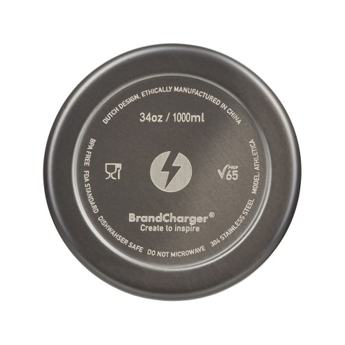 Бутылка для воды «Athletica», 1000 мл, нержавеющая сталь, серый