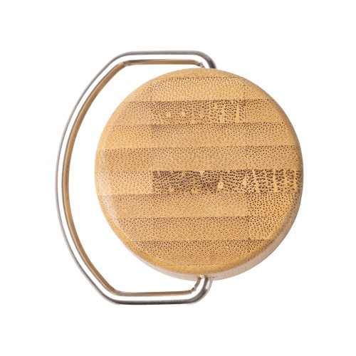 Термобутылка «Нобук» из переработанной нержавеющей стали, с бамбуковой крышкой, темно-зеленый