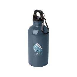 Одностенная бутылка для воды с карабином Oregon, изготовленная из нержавеющей стали, сертифицированной по стандарту RCS, объемом 400 мл - Hale Blue