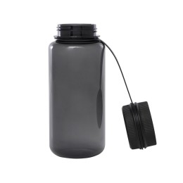 Спортивная бутылка Ryder из переработанного ПЭТ-пластика объемом 900 мл с многофункциональной крышкой, сертифицированная RCS - сплошной черный