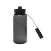 Спортивная бутылка Ryder из переработанного ПЭТ-пластика объемом 900 мл с многофункциональной крышкой, сертифицированная RCS - сплошной черный