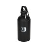 Oregon одностенная бутылка для воды с карабином, изготовленная из нержавеющей стали, сертифицированной по стандарту RCS, объемом 400 мл - Черный