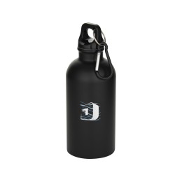 Oregon одностенная бутылка для воды с карабином, изготовленная из нержавеющей стали, сертифицированной по стандарту RCS, объемом 400 мл - Черный