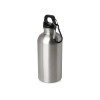 Одностенная бутылка для воды с карабином Oregon, изготовленная из нержавеющей стали, сертифицированной по стандарту RCS, объемом 400 мл - Серебряный