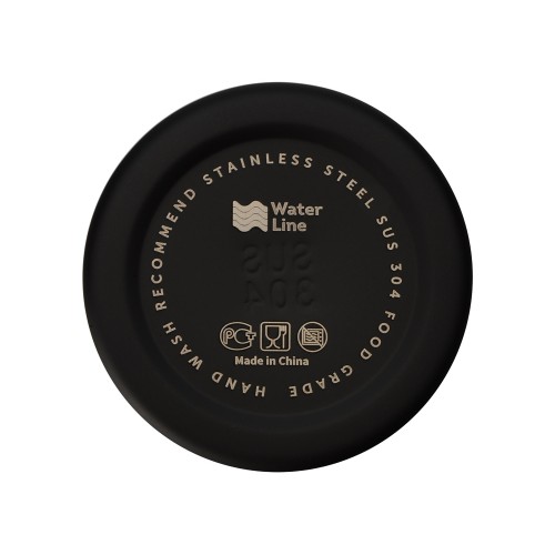 Стальная бутылка "Rely", 650 мл, черный матовый (P)