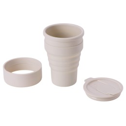 Силиконовый складной стакан "GoCup", бежевый