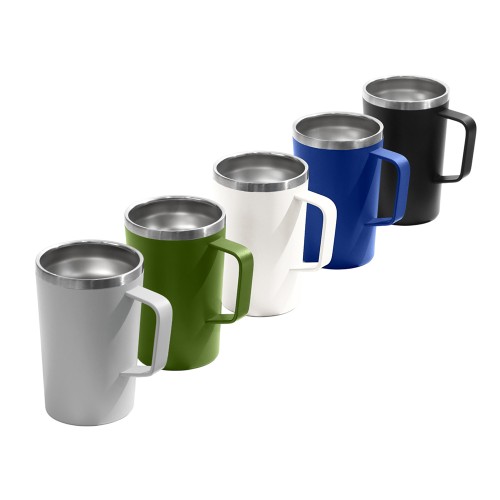 Стальная кружка с двойными стенками и порошковым покрытием "Tibet", хаки