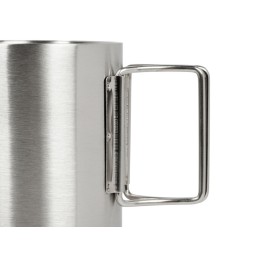 Стальная кружка с двойными стенками и складными ручками "Kamchatka"