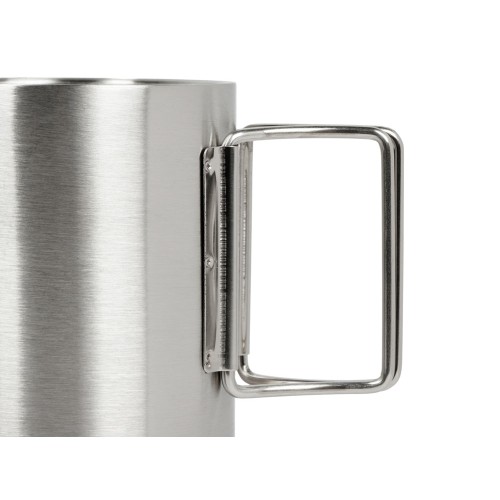 Стальная кружка с двойными стенками и складными ручками "Kamchatka"