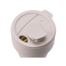 Силиконовый складной стакан "GoCup", бежевый