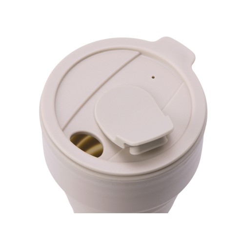 Силиконовый складной стакан "GoCup", бежевый