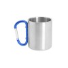 Кружка GUAYA с ручкой карабином, 230 мл, серебристый/королевский синий