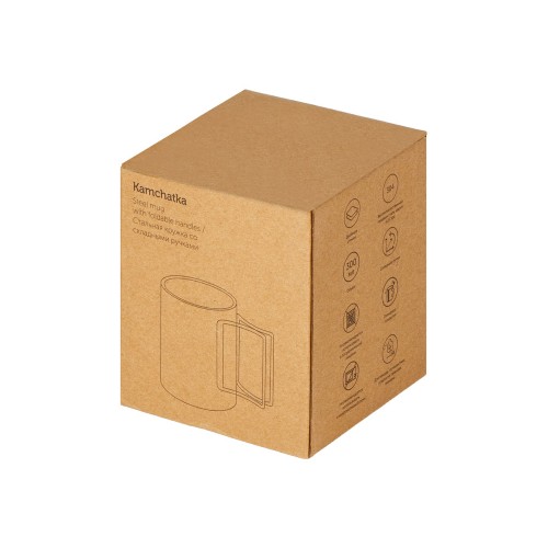 Стальная кружка с двойными стенками и складными ручками "Kamchatka"