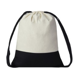 Рюкзак-мешок Cotton из хлопка 170 г, натуральный/черный