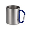 Стальная кружка Elbrus с двойными стенками и ручкой-карабином, 300 мл (глянцевая), синий