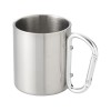 Термокружка с ручкой-карабином "Alps" 200мл, серебристый