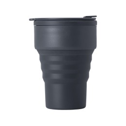 Силиконовый складной стакан "GoCup", темно-серый
