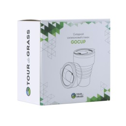 Силиконовый складной стакан "GoCup", темно-серый