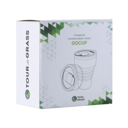 Силиконовый складной стакан "GoCup", бежевый