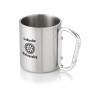 Термокружка с ручкой-карабином "Alps" 200мл, серебристый