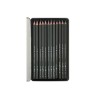 Набор чернографитовых карандашей  "Sketch & Art" ,12 шт. b-14b,  металлическая коробка с ложементом