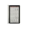 Набор чернографитовых карандашей  "Sketch & Art"  утолщенные,9 шт. hb-14b,  металлическая коробка с ложементом