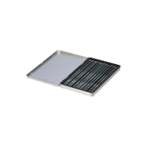 Набор чернографитовых карандашей  "Sketch & Art" ,12 шт. b-14b,  металлическая коробка с ложементом