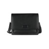 Сумка через плечо женская BUGATTI ЭЛЬЗА | ELSA, чёрная, воловья кожа/полиэстер, 25х8,5х20 см