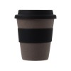 Стакан с силиконовой крышкой "Cafe", черный