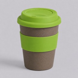 Стакан с силиконовой крышкой "Cafe", зеленое яблоко
