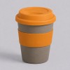 Стакан с силиконовой крышкой "Cafe", оранжевый