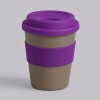 Стакан с силиконовой крышкой "Cafe", фиолетовый
