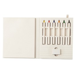 Набор цветных карандашей и листочков для рисования из молочной бумаги "Artify", молочный