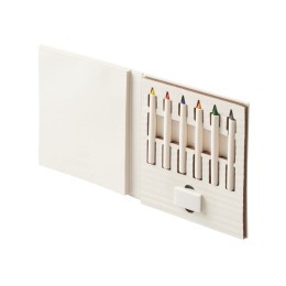 Набор цветных карандашей и листочков для рисования из молочной бумаги "Artify", молочный