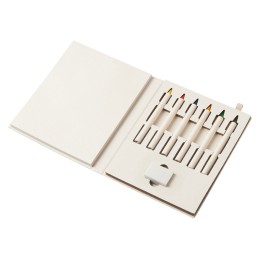 Набор цветных карандашей и листочков для рисования из молочной бумаги "Artify", молочный