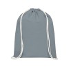 Рюкзак со шнурком Tenes из хлопка плотностью 140 г/м2, серый